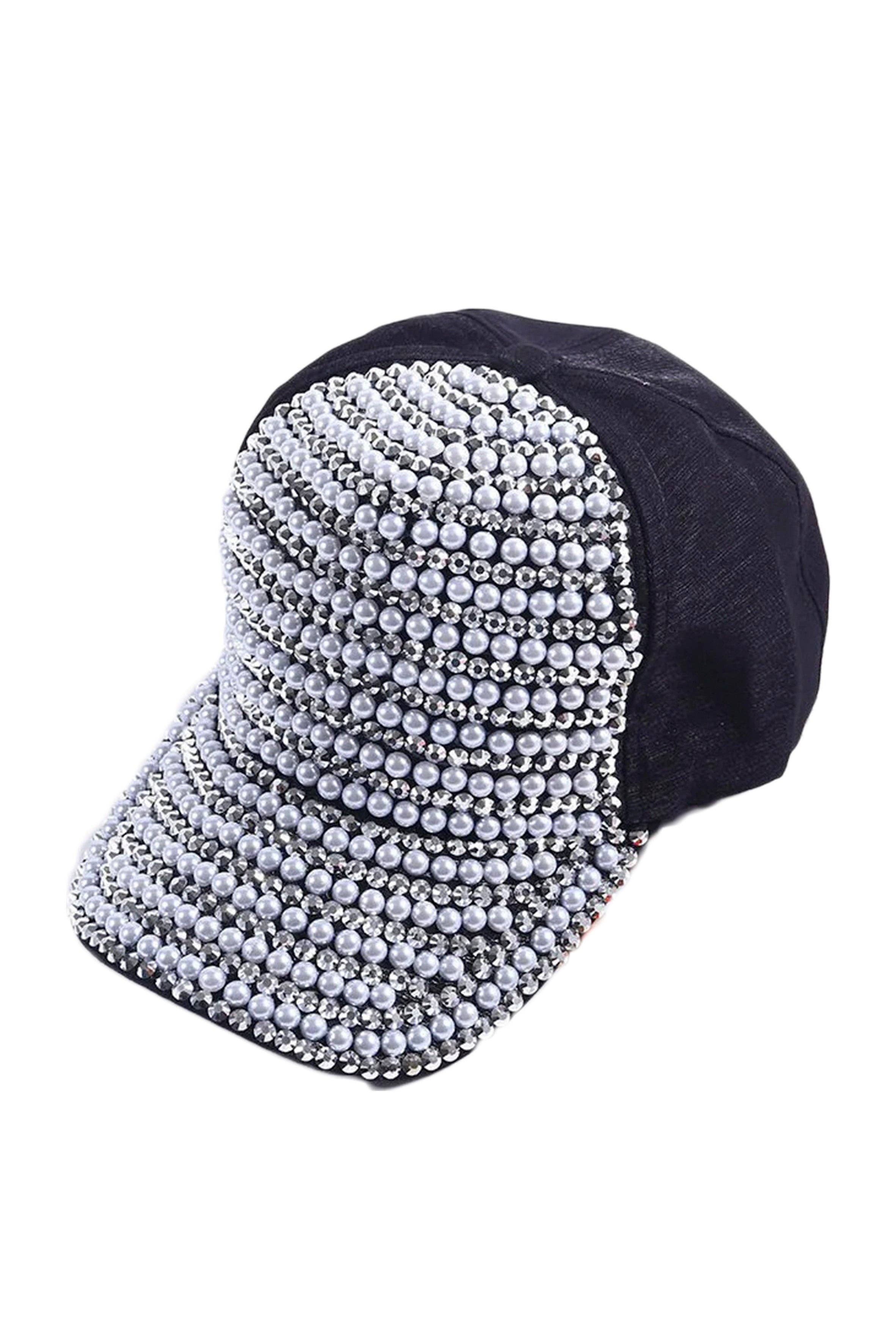 Ole - Vente Casquette de baseball – femme - Casquette en perles et strass C05065
