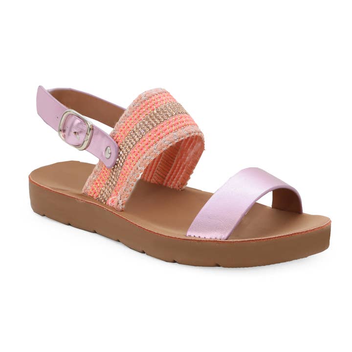 FIRE SALE YOKI BRYNN-45Y Girls Beaded Flat Sandal for wholesale by Yoki Girls