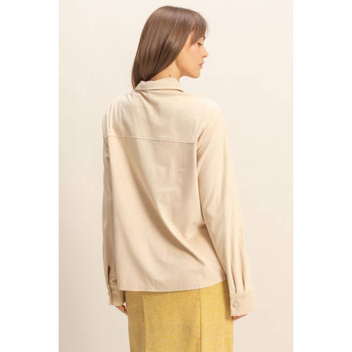 HYFVE - Wholesale Button Down Shirt - Women's - Suede Button-Up Shirt9