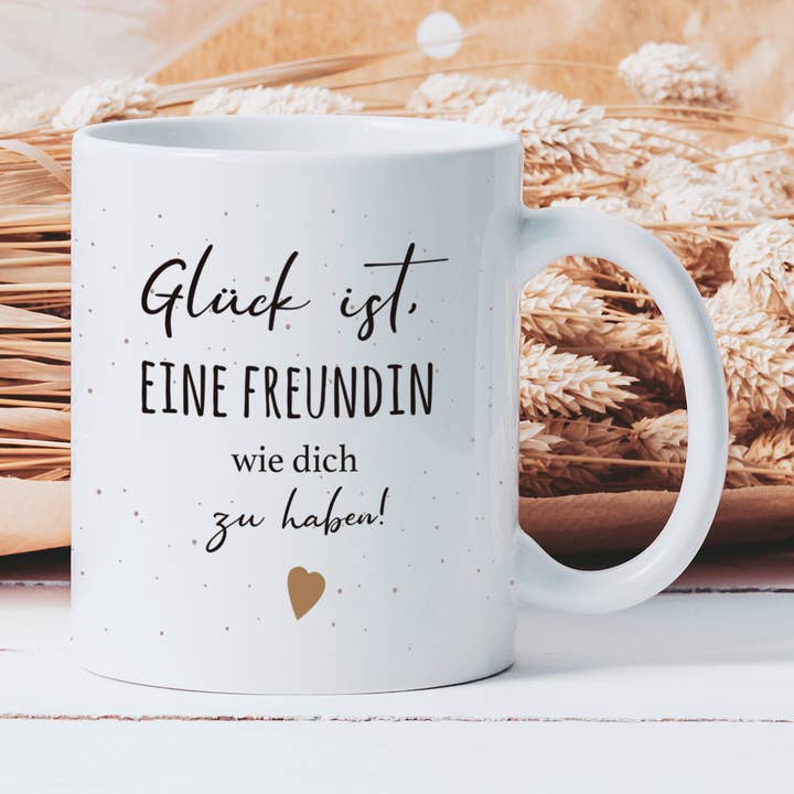 Mug "Happiness is having a friend like you" for wholesale by Farbrausch