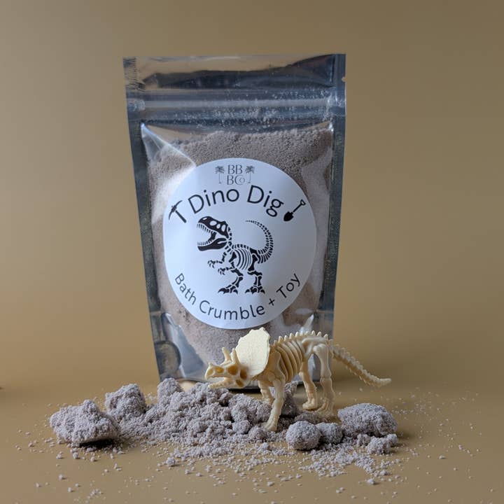 Beachy Bubbles Bath Co - Wholesale Bath Bomb/Fizz - Dino Dig Bath Crumble + Toy3