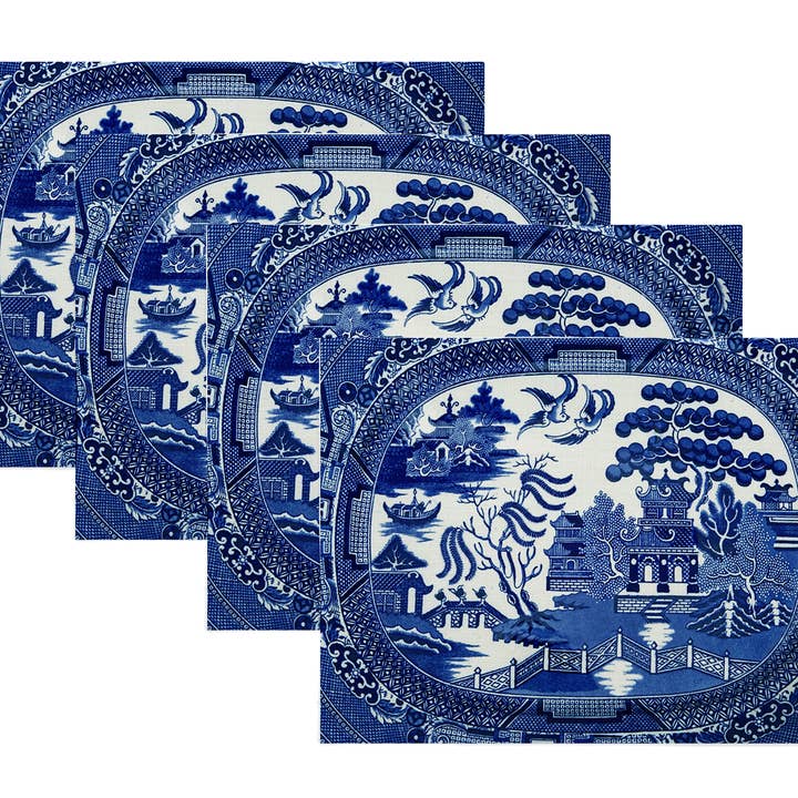 Marye-Kelley - Wholesale Placemat - Blue Willow Linen Placemats