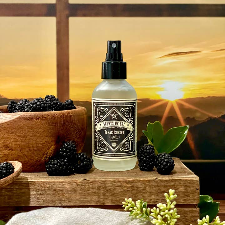 Texas Sunset Rustic Room Spray for wholesale by Scents Of Soy Candle Company
