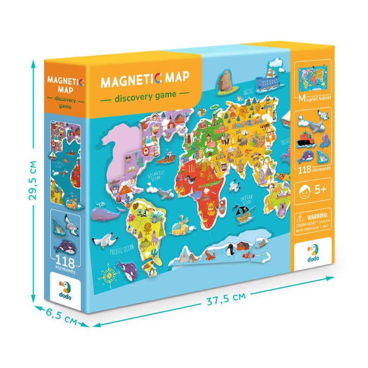 DoDo Brand - Wholesale Board Game - Magnetic Game For Kids - Magnetic World Map