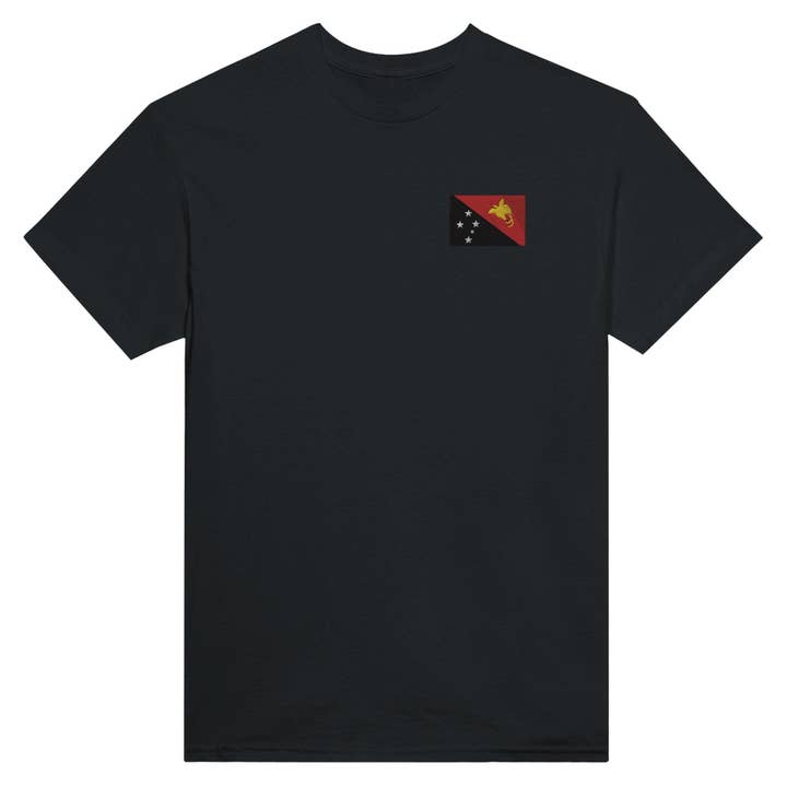 Pixelforma – Großhandel T-Shirt – Unisex – Besticktes T-Shirt mit Papua-Neuguinea-Flagge1