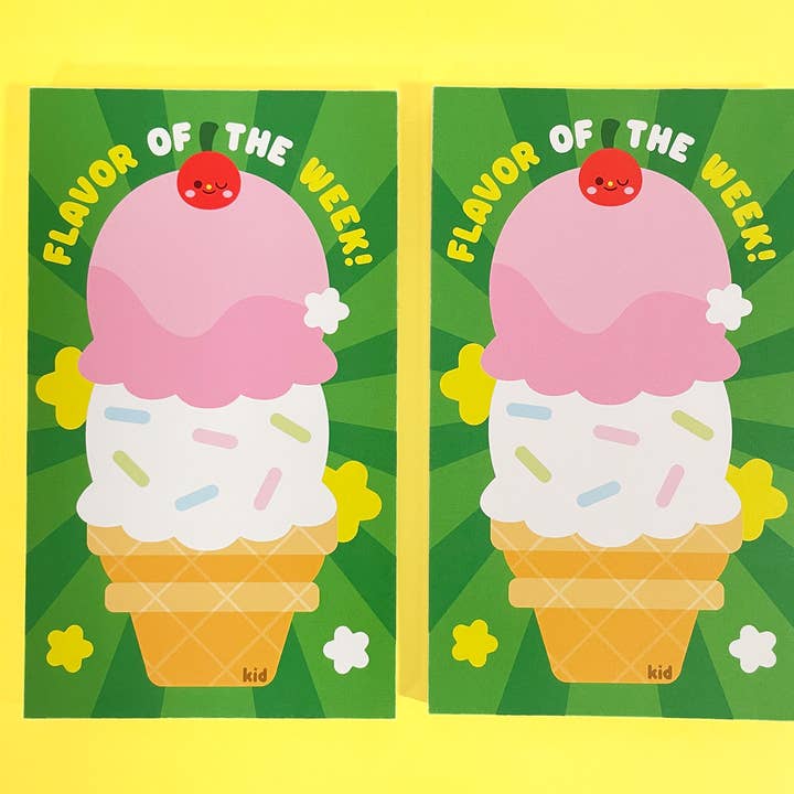 Kidnichols - Wholesale Notepad - Flavor of the Week Notepad | Ice Cream | Kawaii Stationery2