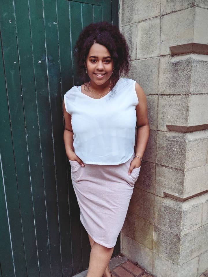 Leanne - Jupe crayon pour femme, Rose pour la vente par Madia & Matilda