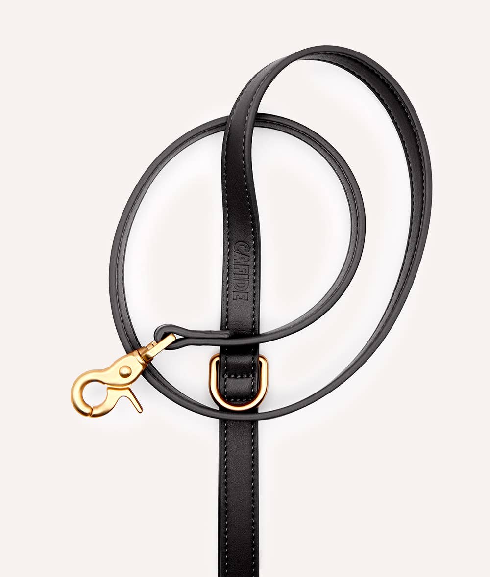CAFIDE - Wholesale Pet Leash - Dog - Black Vegan Leather Multi-Position Strap, Jala3