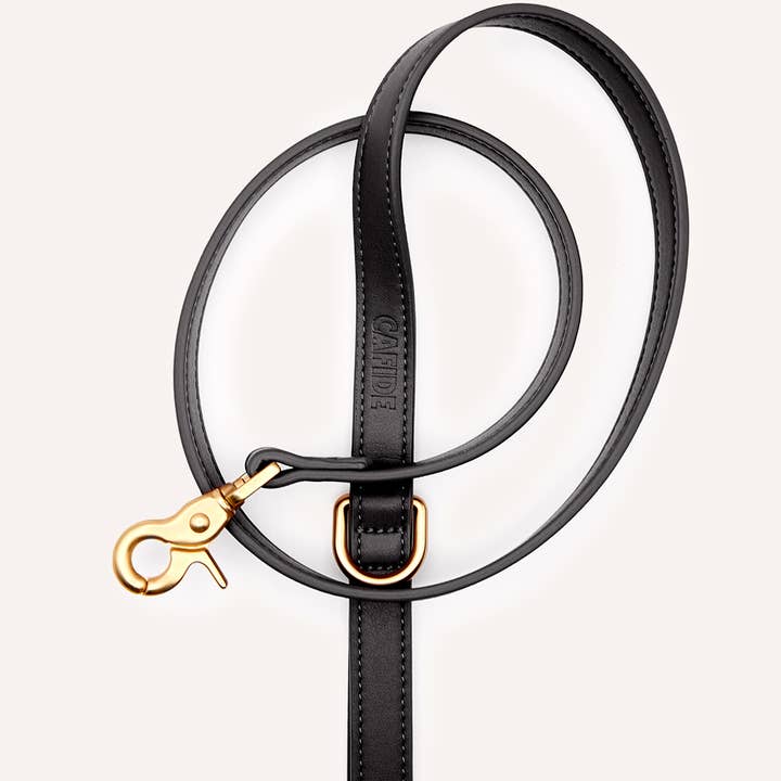 CAFIDE - Wholesale Pet Leash - Dog - Black Vegan Leather Multi-Position Strap, Jala3