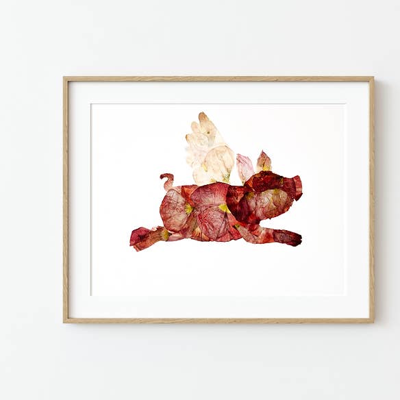 Poppy the Pig 11 x 14 Print for wholesale by Mon Petit Chou Art and Design