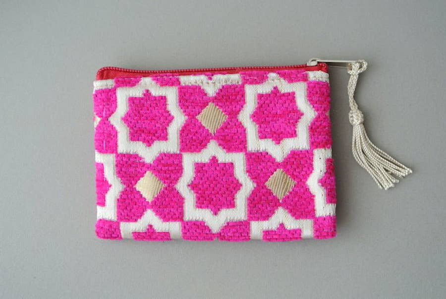 High crafty – wholesale Coin purse – Women’s – Moroccan Fabric Pouch – Mini Size  Handmade “Moubla” Upholst3