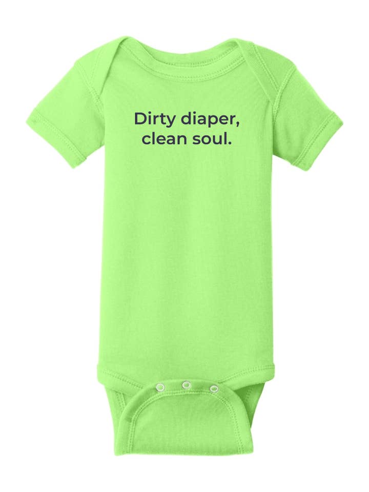 Sock Religious - Wholesale Bodysuit (Non-Footed) - Baby - Dirty Diaper, Clean Soul Onesie1
