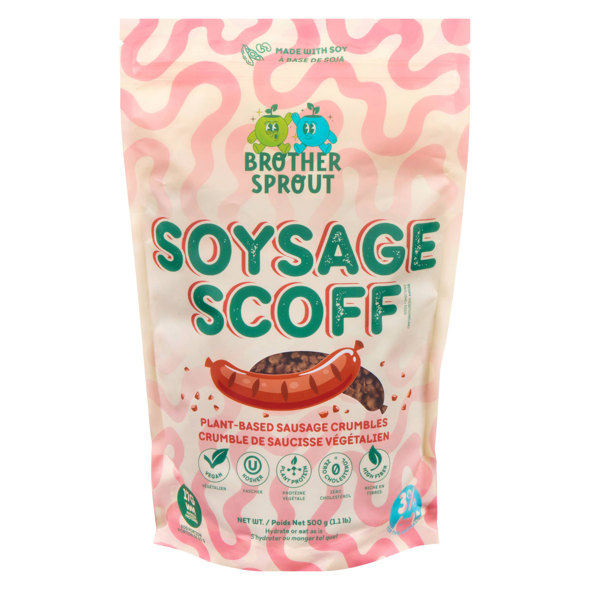 Brother Sprout - Wholesale Plank Stabiel Bereid Maaltijd - Soysage Scoff0