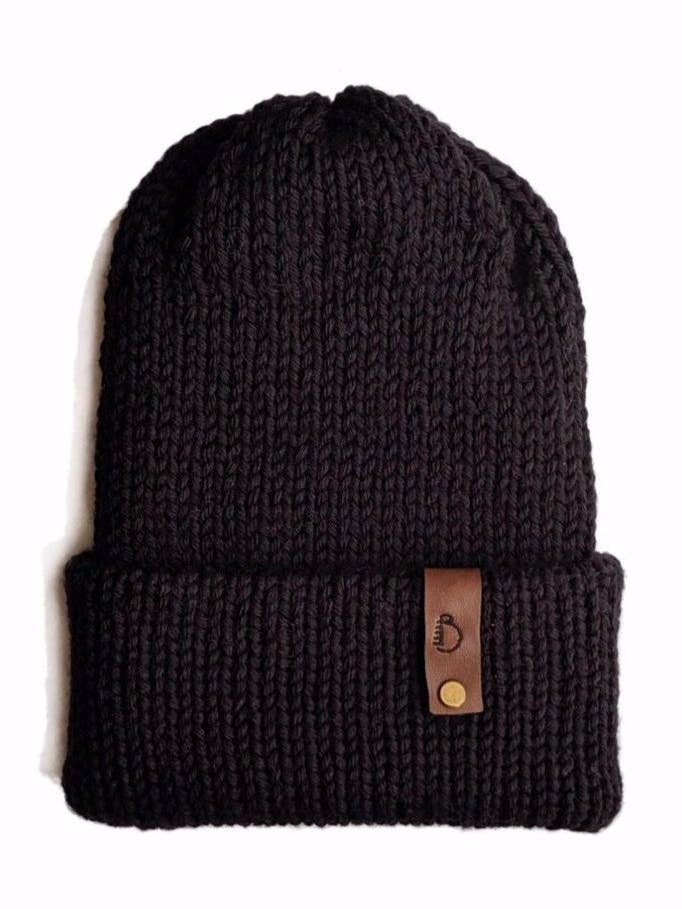 Gorro de malha de lã ecológico feito para clima frio por atacado de Bootlegger Beanies