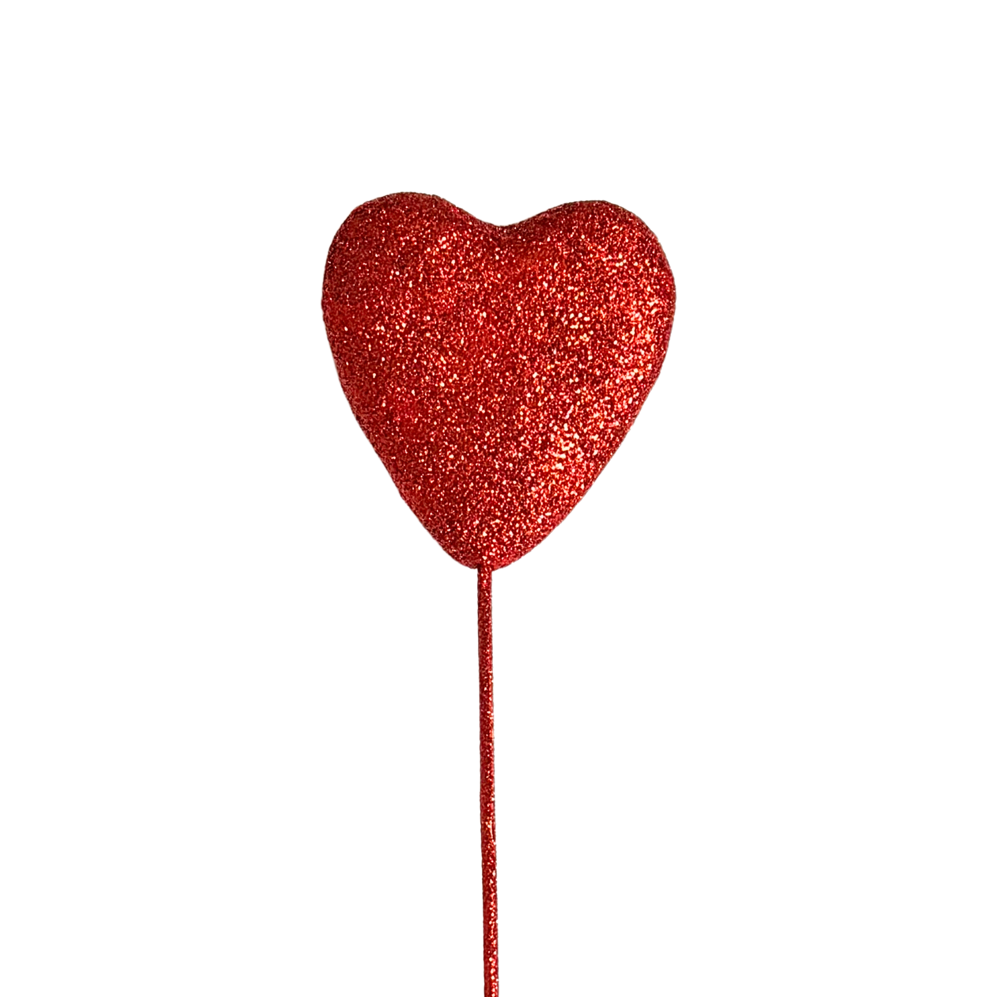 Jacobson - Wholesale Craft Supplies - 17"L Red Glitter Heart Picks - Valentine's Day1