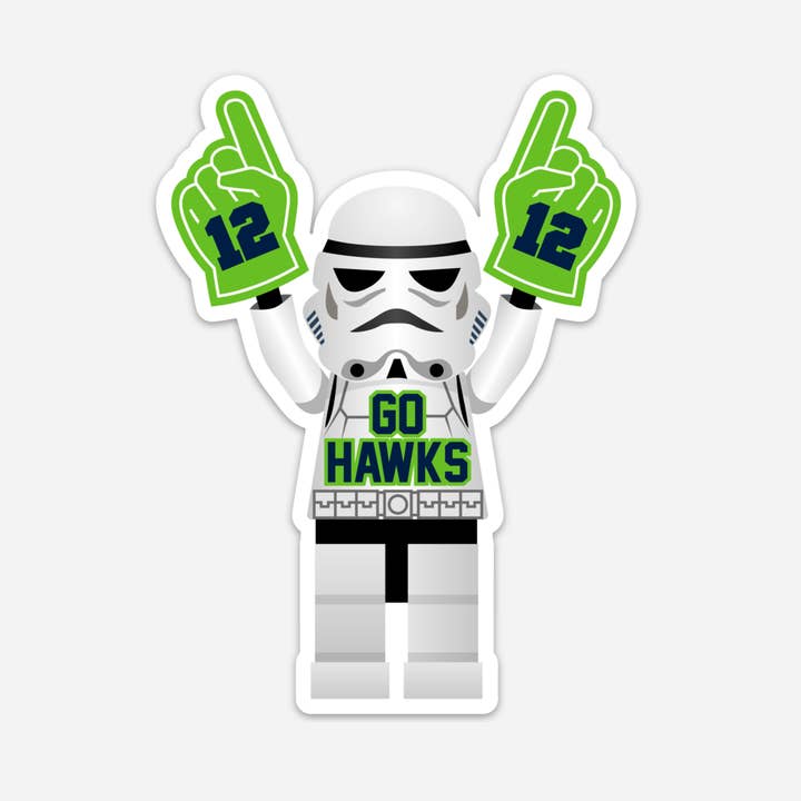 Discovery Stickers – Großhandel Aufkleber – Storm Trooper Seahawks Vinyl-Aufkleber für Fans