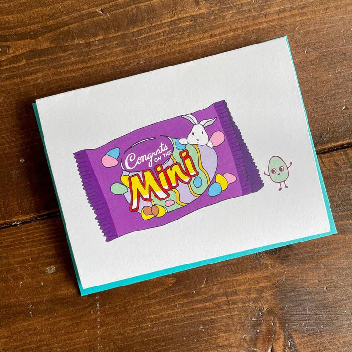 Papermain - Wholesale Baby card - Mini Eggs Easter Inspired New Baby Card - Baby Shower Newborn Chocolate Egg Card2