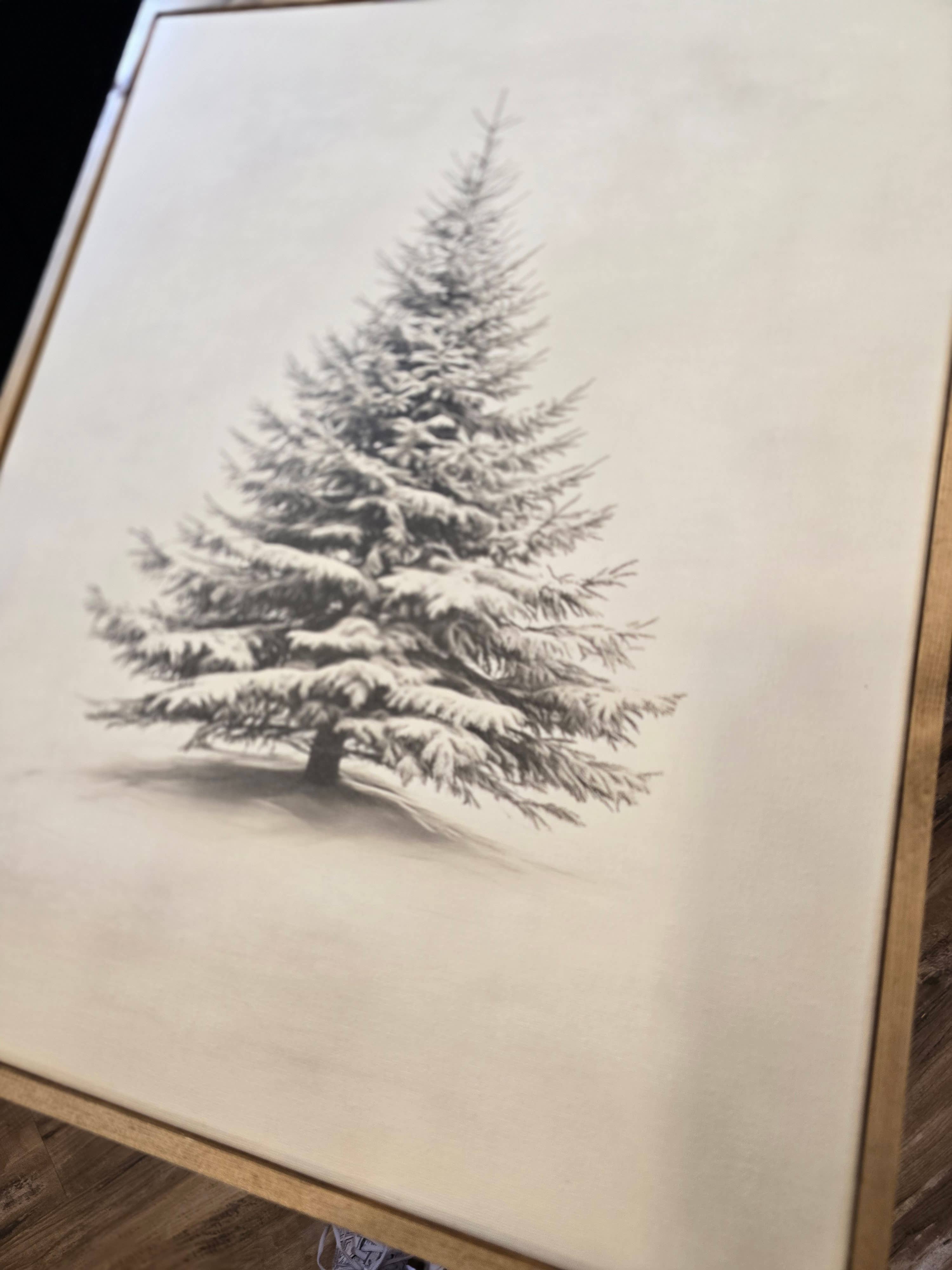 The 19th Collective - Wholesale Canvas Art - Vintage Evergreen Print, Framed Canvas, Christmas Decor5