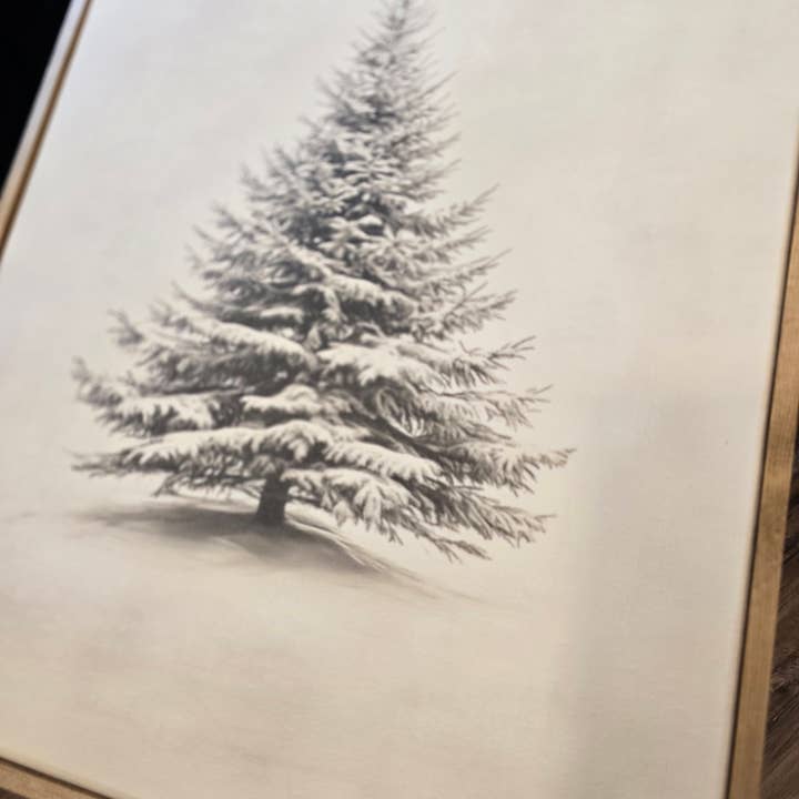 The 19th Collective - Wholesale Canvas Art - Vintage Evergreen Print, Framed Canvas, Christmas Decor5