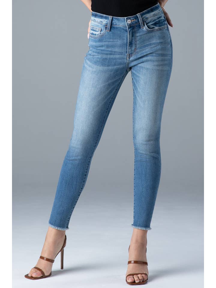 Ceros Jeans - Vente Jean – femme - Jean skinny en jean taille moyenne à taille moyenne pour femmes1