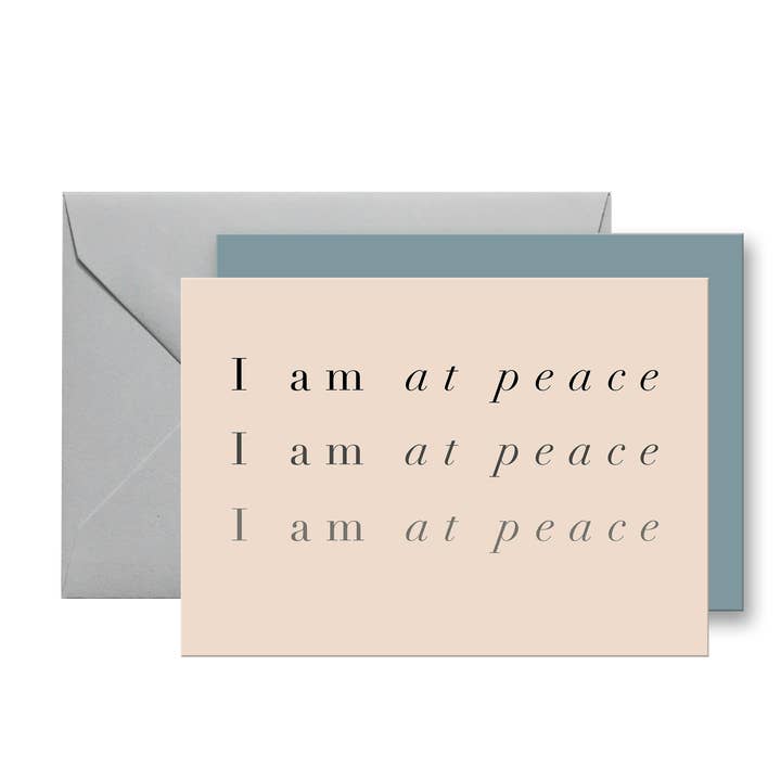 I am at Peace Mantra Note Card for wholesale by I am Roxanne