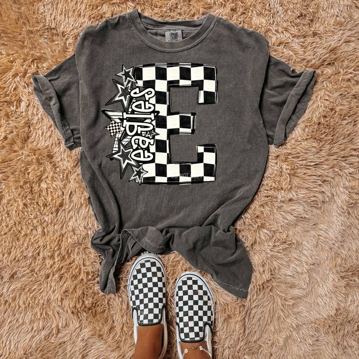 Wills Creek Designs - Wholesale T-Shirt (Graphic) - Women's - Checkered Star Mascot Wholesale Tee0