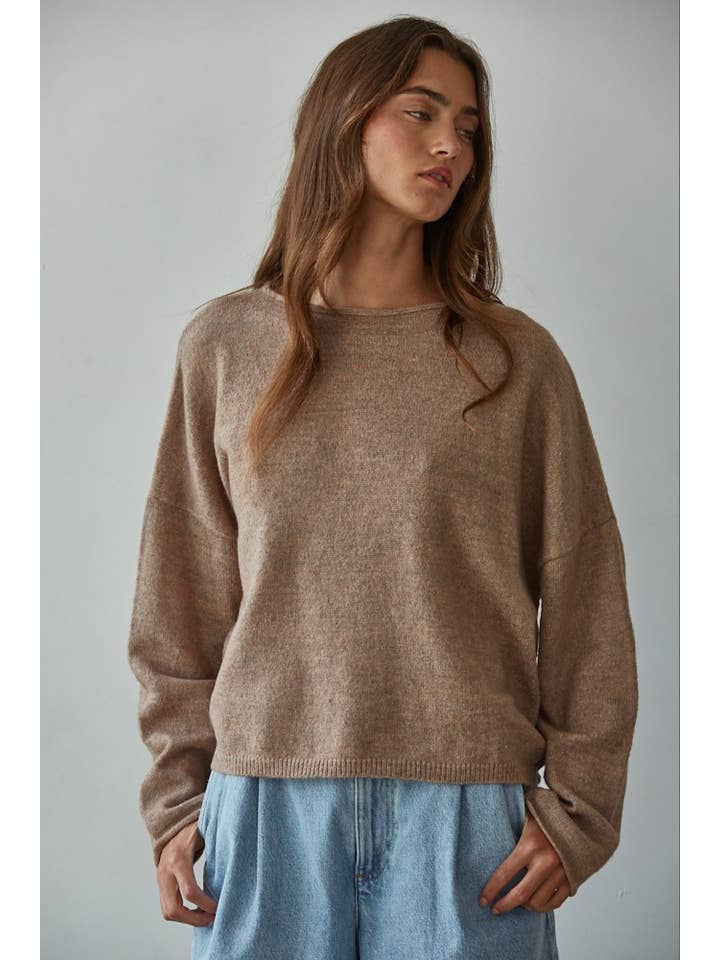 By Together - Wholesale Knit Sweater - Women's - W2114 | Knit Sweater Rolled Round Neck Pullover Top18