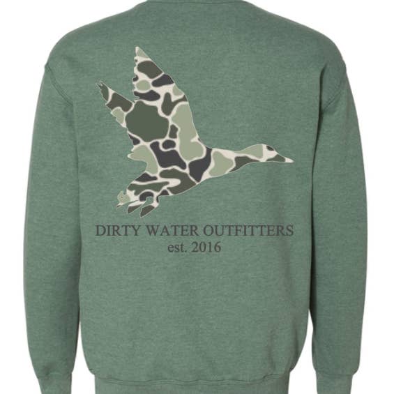 DWO Green Logo Sweatshirt for wholesale by Dirty Water Outfitter