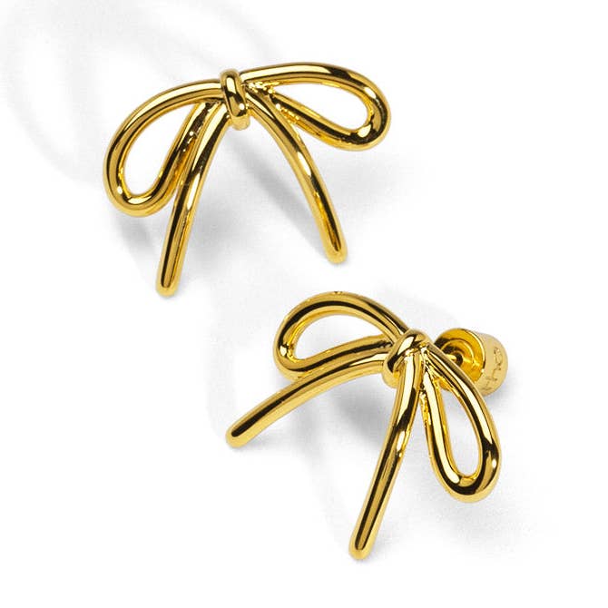 rho - Wholesale Stud/Post Earrings - Small Bow Stud Earring0