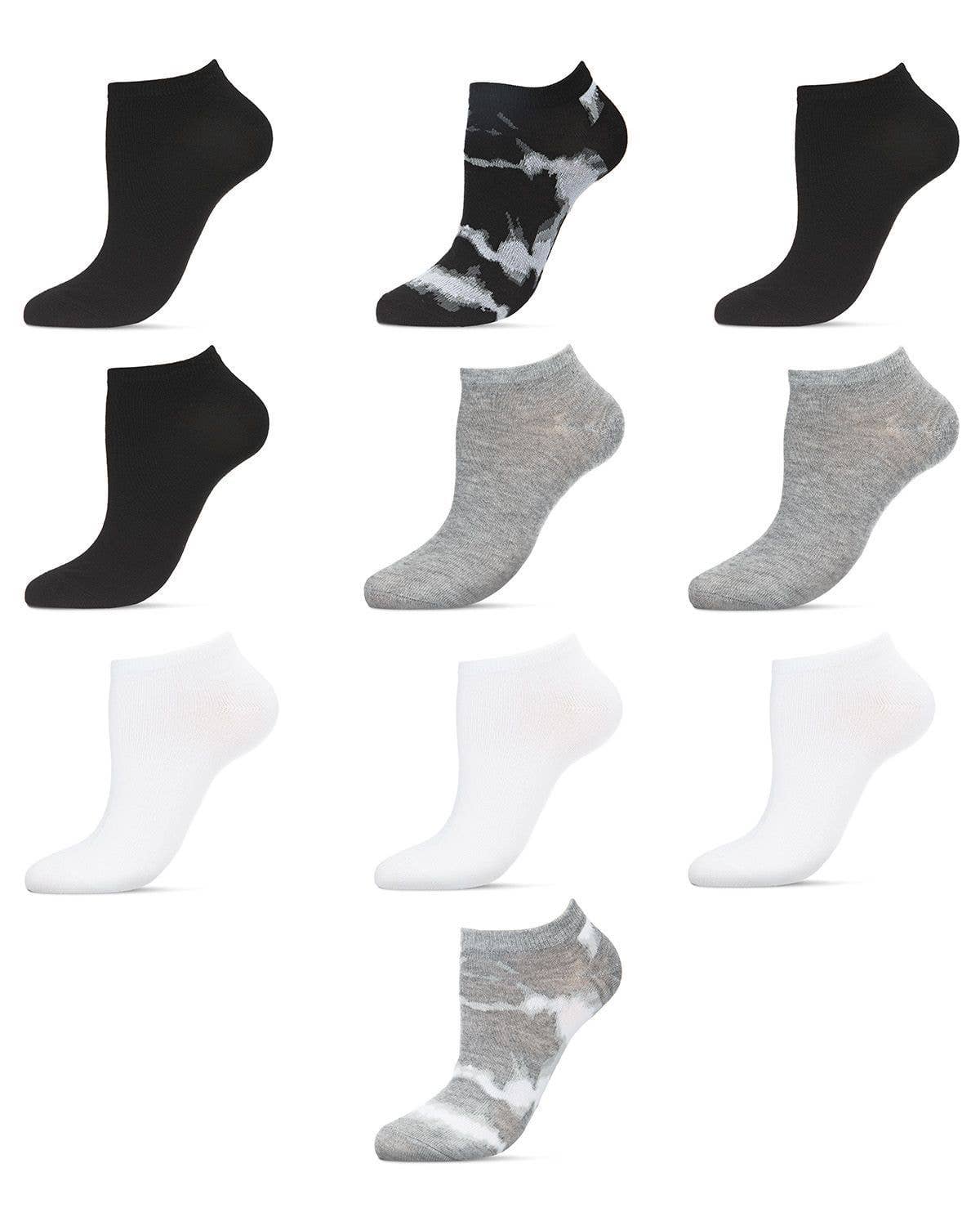 Infinity Classics International Inc. - Wholesale Socks - Women's - 10 Pair Pack of MeMoi Tie Dye and Solid Women's Socks0