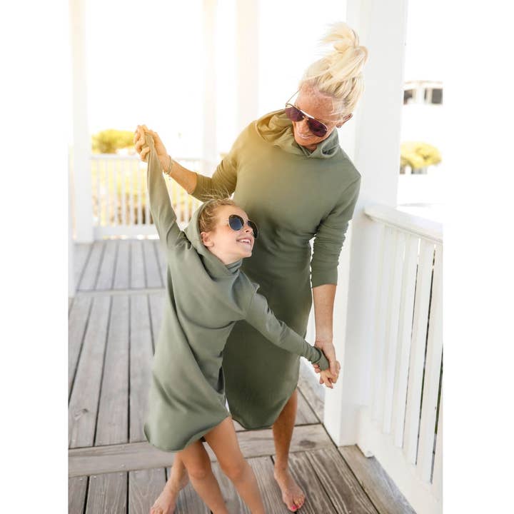 Organic Luna Hoodie Dress Adult for wholesale by Be Mi Los Angeles
