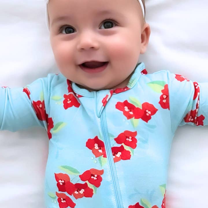 Amalfi Coast Red Flower Zippered Romper for wholesale by Basically Soho