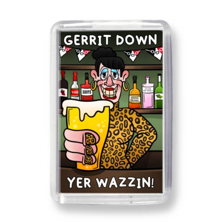 Gerrit Down Yer Wazzy! Íman Acrílico para Frigorífico por atacado de Black Country Cards
