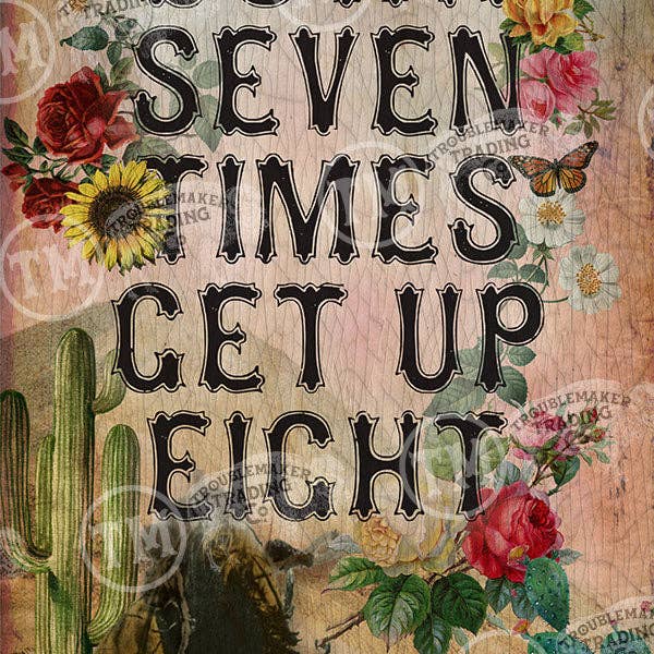 TroubleMaker Trading Company – Engroshandel Kunsttryk – Fall Down 7 Få op 8 - 10 „x 23" lille bue kunstværk1