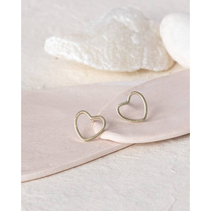 Inimini Homemade - Wholesale Stud/Post Earrings - Open harten4