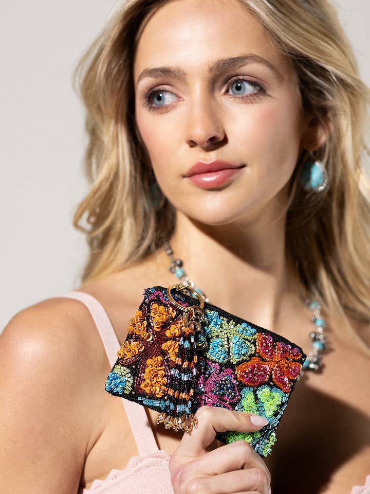 Handmade Acacia Coin Pouch for wholesale by Marionette