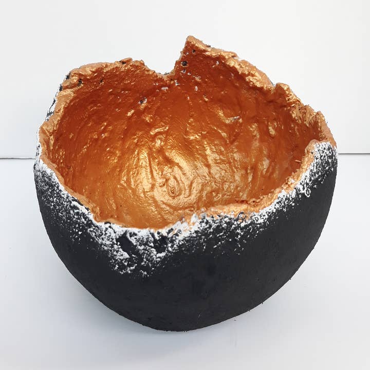 Concrete Gold Candle Vase for wholesale by Enfiniti Design