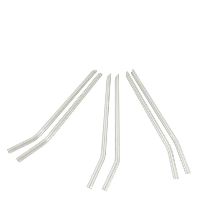 Halm, klar, böjd, 21cm, Ø8mm, uppsättning av 10 x 10 för wholesale av FW-Glas