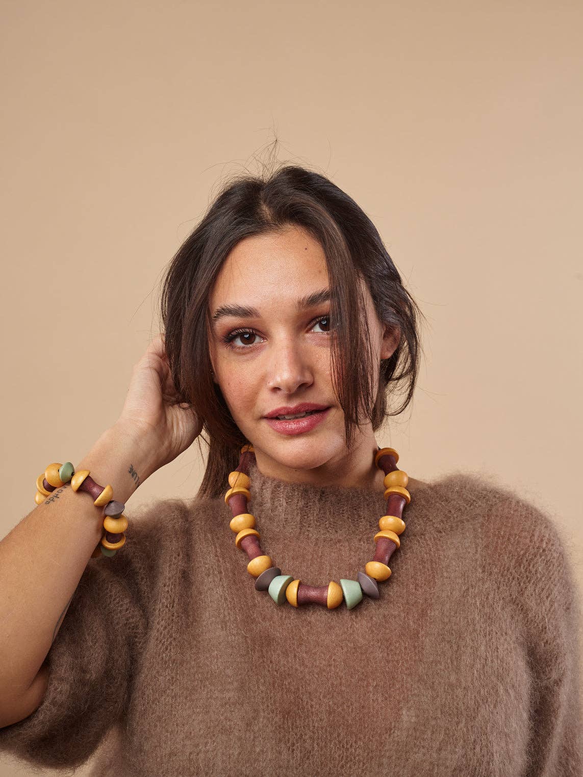 Bijondo - Vendita all'ingrosso Collane di perline/perle - Collana artigianale legno regolabile Arlo 4