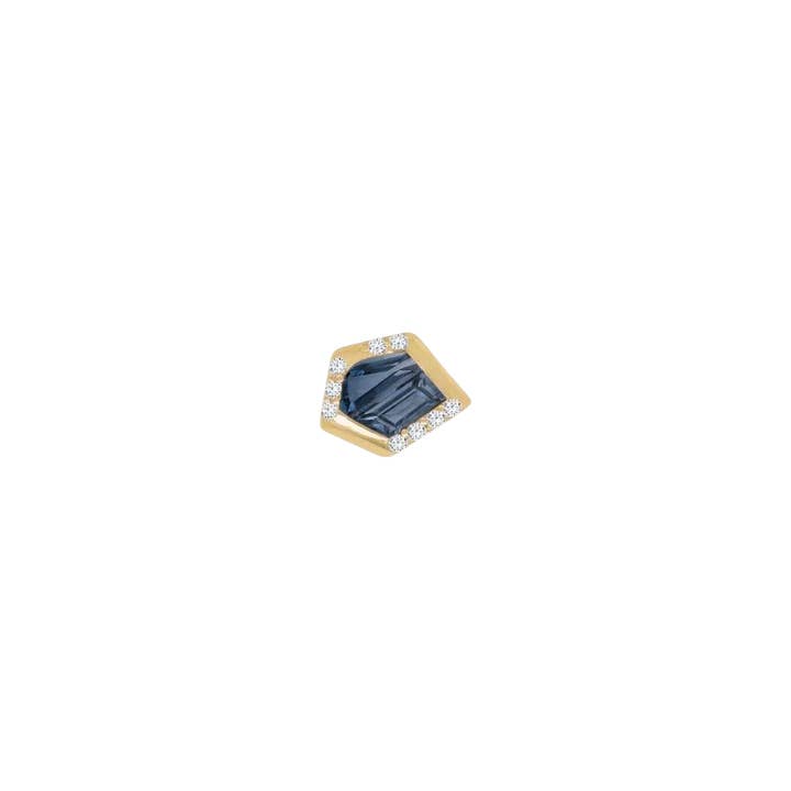 Route – London Blue Topaz – 14K Gold Threadless End for wholesale by Piercing-zone