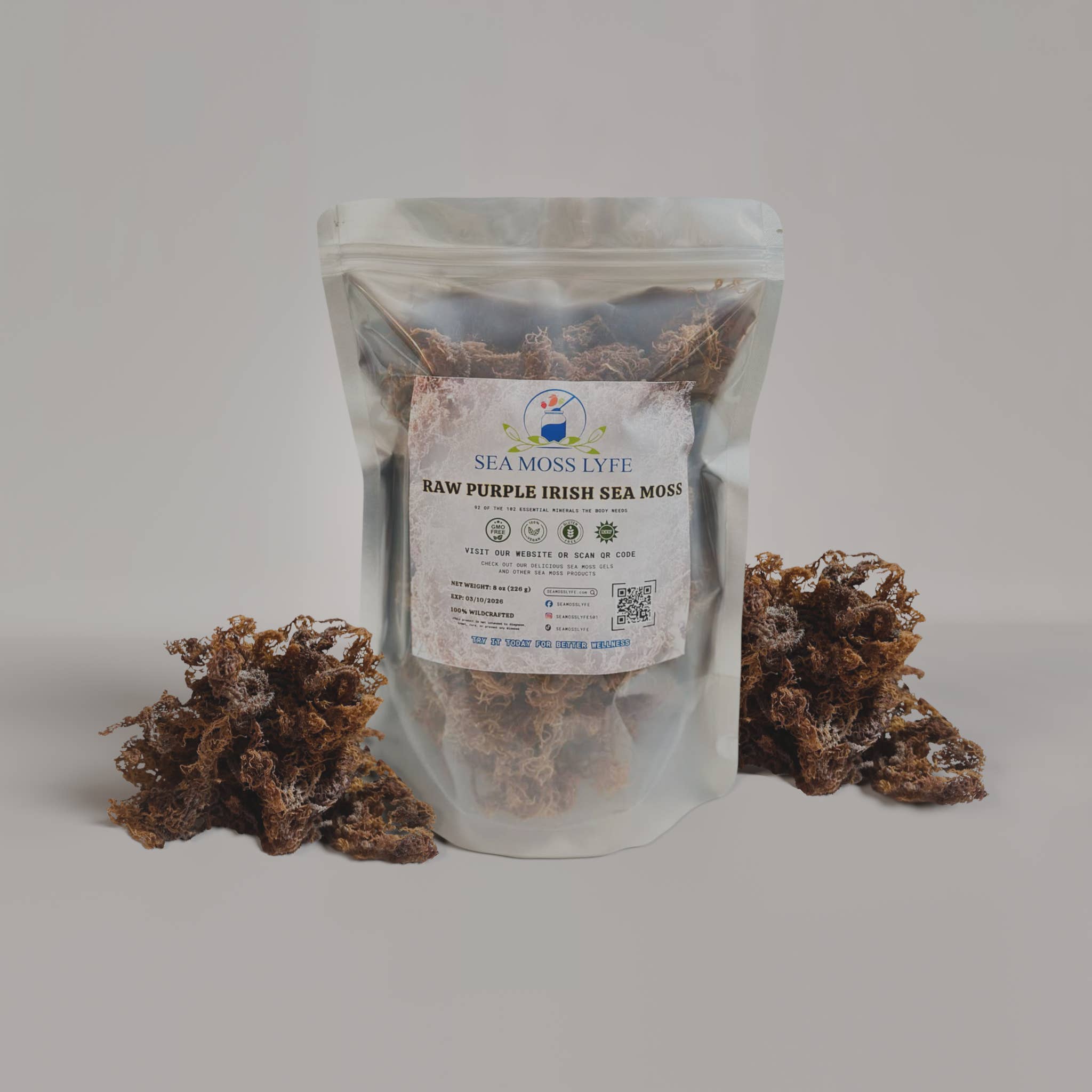 Sea Moss Lyfe - Wholesale Oral supplement/vitamin - Raw Purple Irish Sea Moss