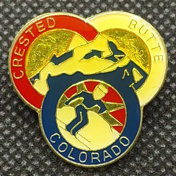 Pin - Vintage Crested Butte 3-rings for wholesale by Fantastic Souvenirs, Gifts & Collectibles
