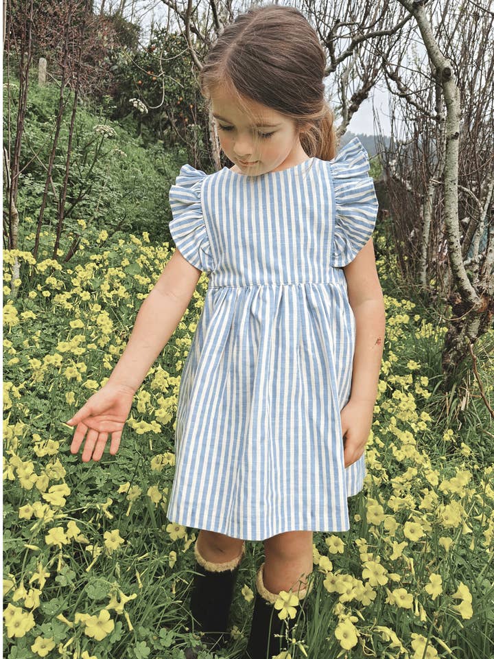 Vestido de menina azul Cocote & Charanga por atacado de Charanga