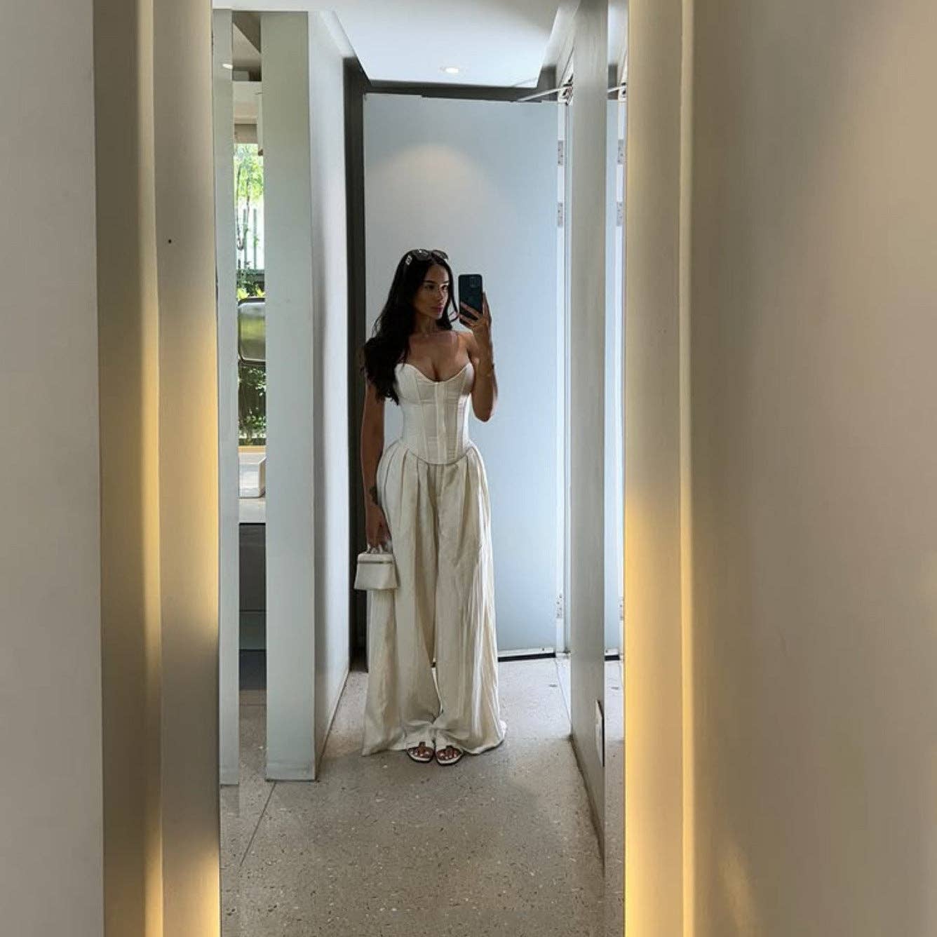 White Elegant Corset Tank Flattering Fit Global Style for wholesale on Faire3