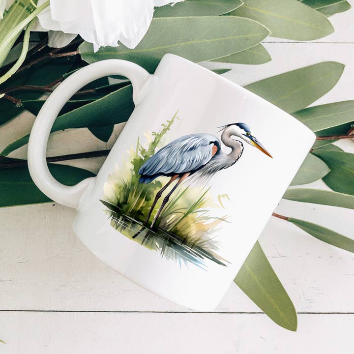 Pelican Provision Co. - Wholesale Coffee Mug - Blue Heron Coffee Mug0