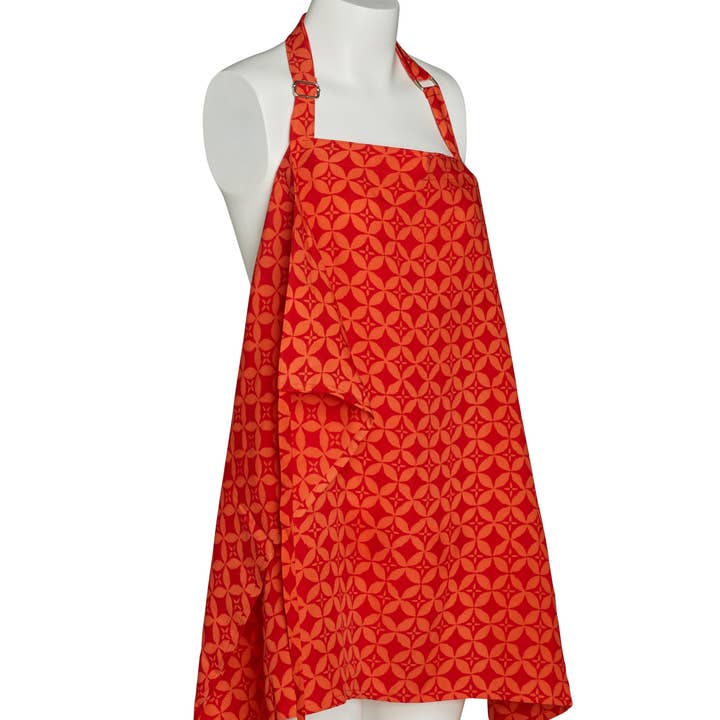 Nursing cover Oberoi, red/salmon for wholesale by LINDA HERING