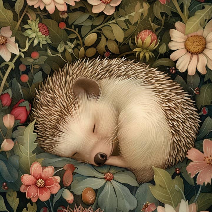 Fripperies - Wholesale Postcard - Sweet Dreams: Hedgehog | Map Fripperies
