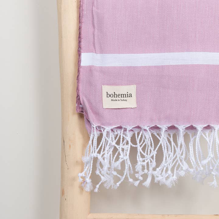 Bohemia Design - Wholesale Beach Towel - Ibiza Summer Vacation Hammam Towel, Vintage Pink