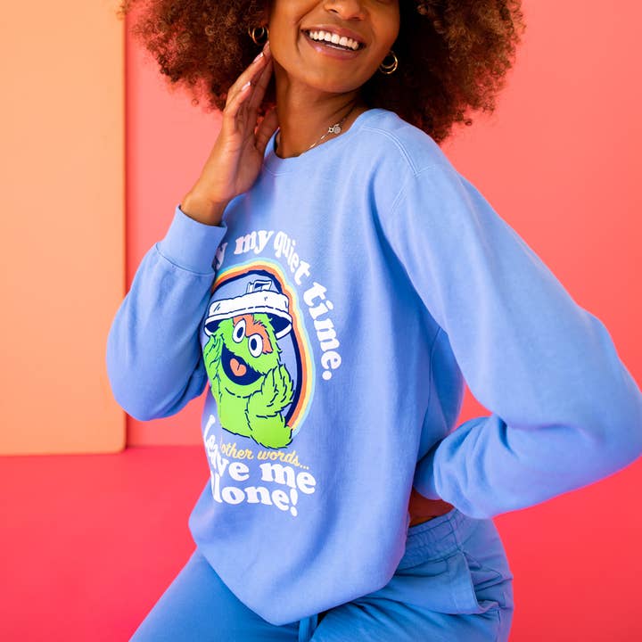Blue Anti-Social Oscar The Grouch Sweatshirt for wholesale on Faire0