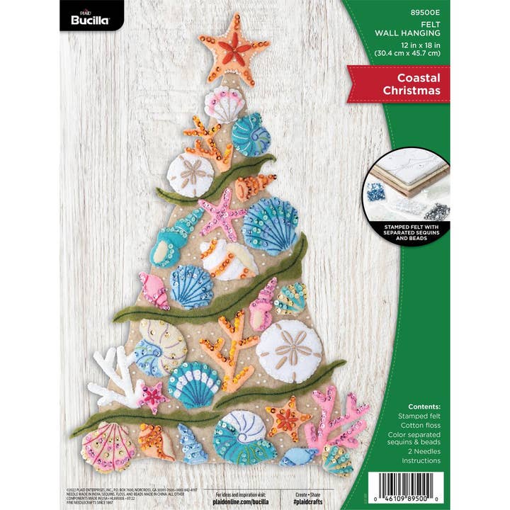 Bucilla ® Felt Home Decor Kit - Coastal Christmas Wall Hang for wholesale by Plaid Crafts